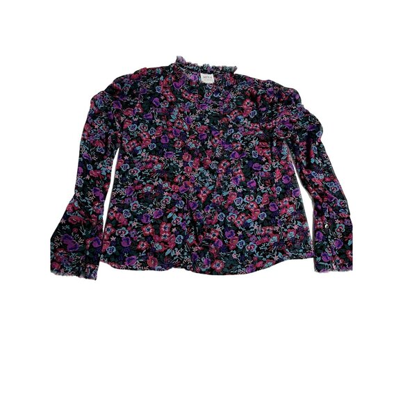 MISA Garance Floral Print Chiffon Blouse in Purple - Picture 1 of 4